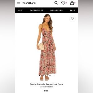 ASTR the Label Eartha Floral Maxi / Taupe Pink Floral (perfect for a fall event)